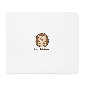 hérisson mignon "Petit hérisson" - Tapis de souris (format paysage) - blanc - Devant