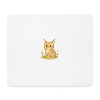 Nordischer Wald - Luchs - Mousepad (Querformat) - Weiß - Vorne