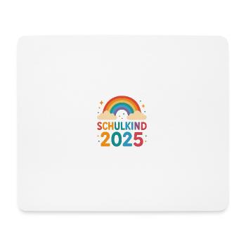 Rainbow Schulkind 2025 Motiv - Mousepad (Querformat) - Weiß - Vorne