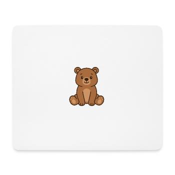 Kuschelbär Illustration - Mousepad (Querformat) - Weiß - Vorne