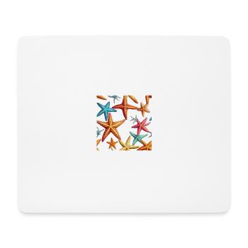 Étoile de mer colorée - Tapis de souris (format paysage) - blanc - Devant