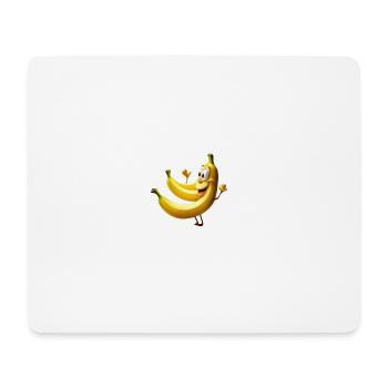 Fröhliche Cartoon Banane mit Gesicht - lustiges - Mousepad (Querformat) - Weiß - Vorne