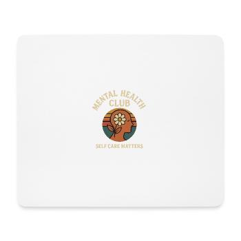 Club de santé mentale – Conception rétro de soins personnels - Tapis de souris (format paysage) - blanc - Devant