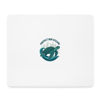 Protect Our Oceans - Mouse Pad (horizontal) - white - Front