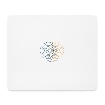 Interférence concentrique – Conception physique - Tapis de souris (format paysage) - blanc - Devant