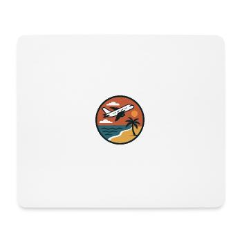 Sonnenuntergang Strandflug Patch - Mousepad (Querformat) - Weiß - Vorne