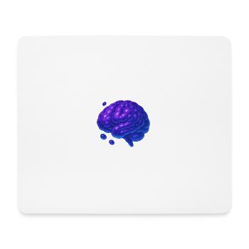 3D Brain Molecular Blue Purple - Mouse Pad (horizontal) - white - Front