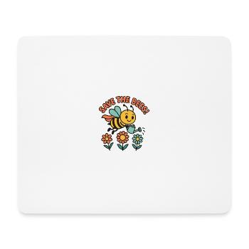 Superhero Bee: Save the Bees! - Mouse Pad (horizontal) - white - Front