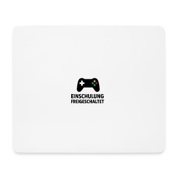 Gamer | Level 1: Einschulung Freigeschaltet - Mousepad (Querformat) - Weiß - Vorne