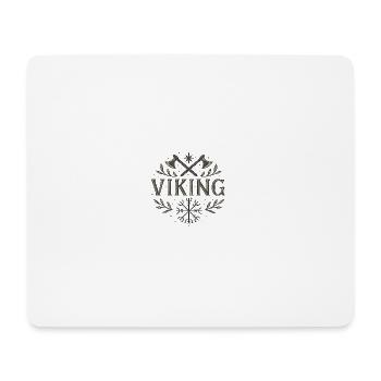 Symbole viking avec haches et Vegvisir - Tapis de souris (format paysage) - blanc - Devant