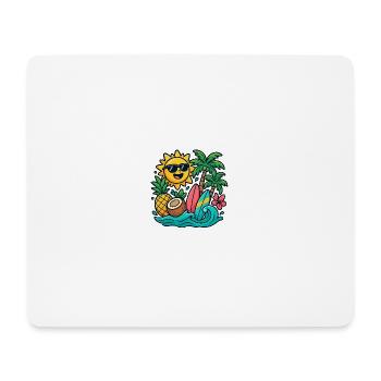 Sonnenstrand Paradies Surf Design - Mousepad (Querformat) - Weiß - Vorne