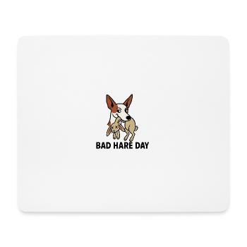 Bad Hare Day mit Podenco - Mousepad (Querformat) - Weiß - Vorne