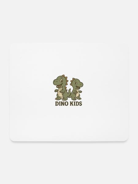 Niedliche Dino-Kinder Design - Mousepad (Querformat) - Weiß