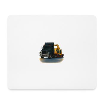 Abschleppwagen mit Kran Illustration - Mousepad (Querformat) - Weiß - Vorne
