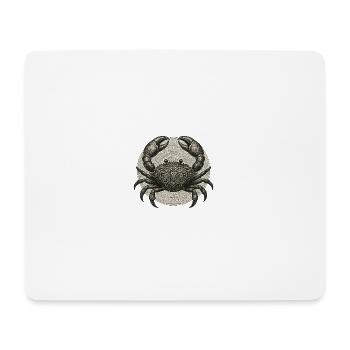 Filigree crab ornament in a circle - Mouse Pad (horizontal) - white - Front