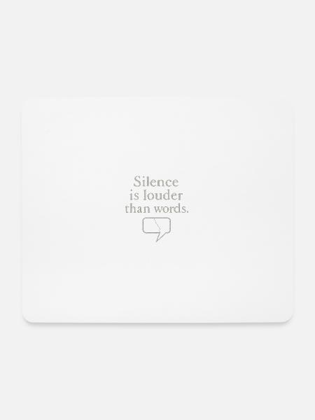 Stilvolles Zitat mit Sprechblasengrafik - Mousepad (Querformat) - Weiß