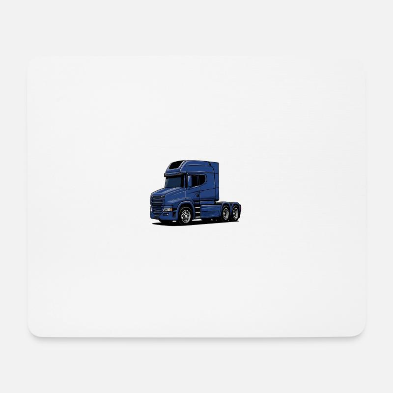 Blue Truck Style Illustration - Mouse Pad (horizontal) - white
