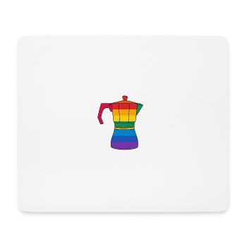 Vibrant rainbow coffee maker - Mouse Pad (horizontal) - white - Front