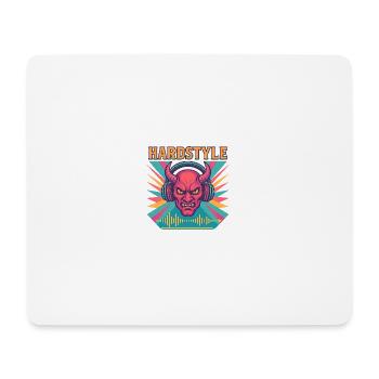 Hardstyle Dämon Design - Mousepad (Querformat) - Weiß - Vorne