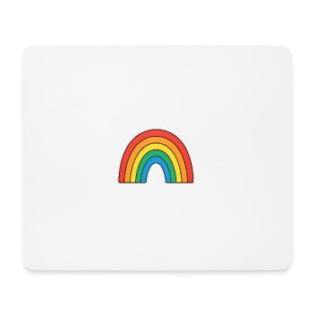 Vivid rainbow illustration in retro colors - Mouse Pad (horizontal) - white - Front