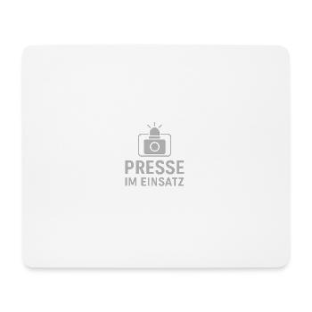 Presse im Einsatz - Mousepad (Querformat) - Weiß - Vorne