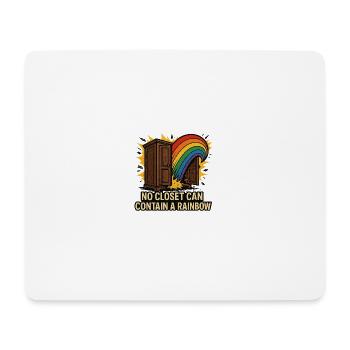 Illustration de l’arc-en-ciel s’échappant du placard - Tapis de souris (format paysage) - blanc - Devant
