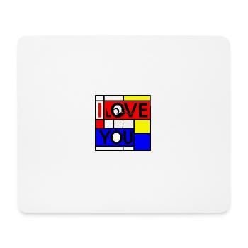 Abstract Love and You Geometric Design - Mouse Pad (horizontal) - white - Front