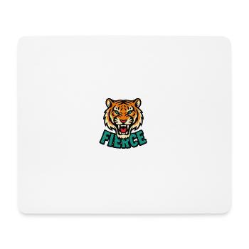 Wilder Tiger Grafik T-Shirt - Mousepad (Querformat) - Weiß - Vorne