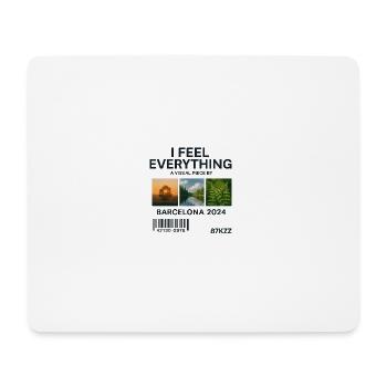 Je ressens tout : Visual Piece Barcelona - Tapis de souris (format paysage) - blanc - Devant