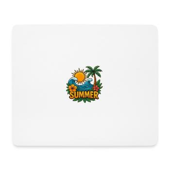 Summer Tropical Paradise Motif - Mouse Pad (horizontal) - white - Front