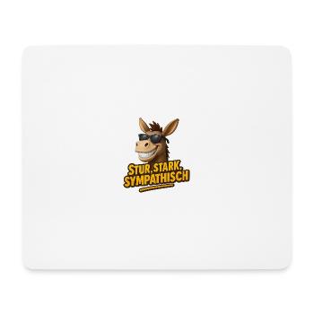 Stubborn, strong, likeable – The donkey with style - Mouse Pad (horizontal) - white - Front