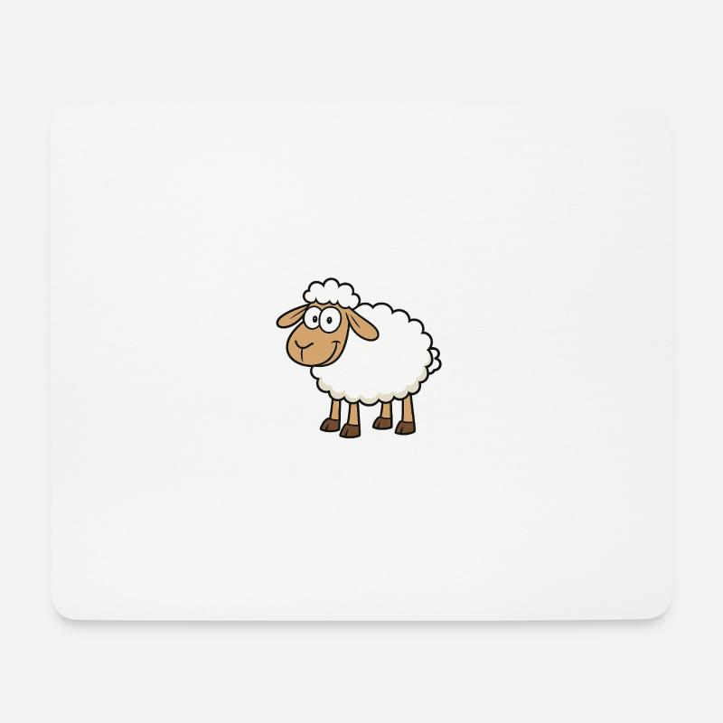 Cute Sheep Design for Kids - Mouse Pad (horizontal) - white