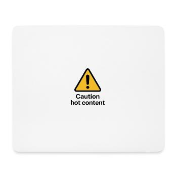 Warnung vor heißen Inhalten - Mousepad (Querformat) - Weiß - Vorne