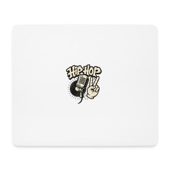 Hip Hop Mikrofon Premium Design - Mousepad (Querformat) - Weiß - Vorne