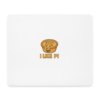 Gâteau Pi avec un visage amusant - Tapis de souris (format paysage) - blanc - Devant