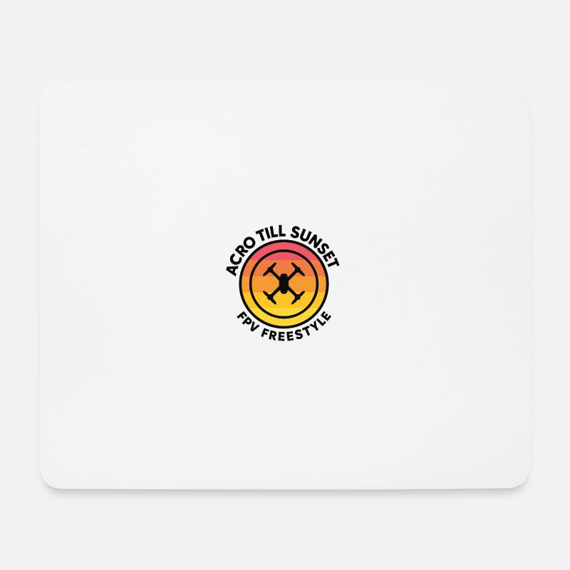 Akro Till Sunset FPV Design - Mousepad (Querformat) - Weiß