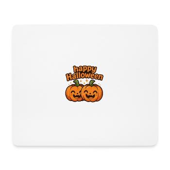 Joyeux Halloween citrouilles avec lettrage - Tapis de souris (format paysage) - blanc - Devant
