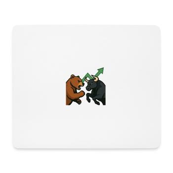Bären und Bullen Kampf Chart - Mousepad (Querformat) - Weiß - Vorne