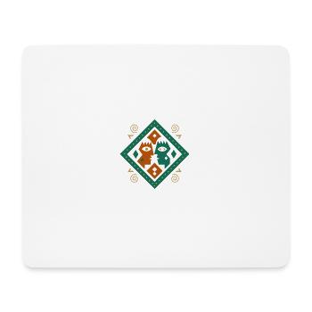 Tribal Faces Art - Mouse Pad (horizontal) - white - Front