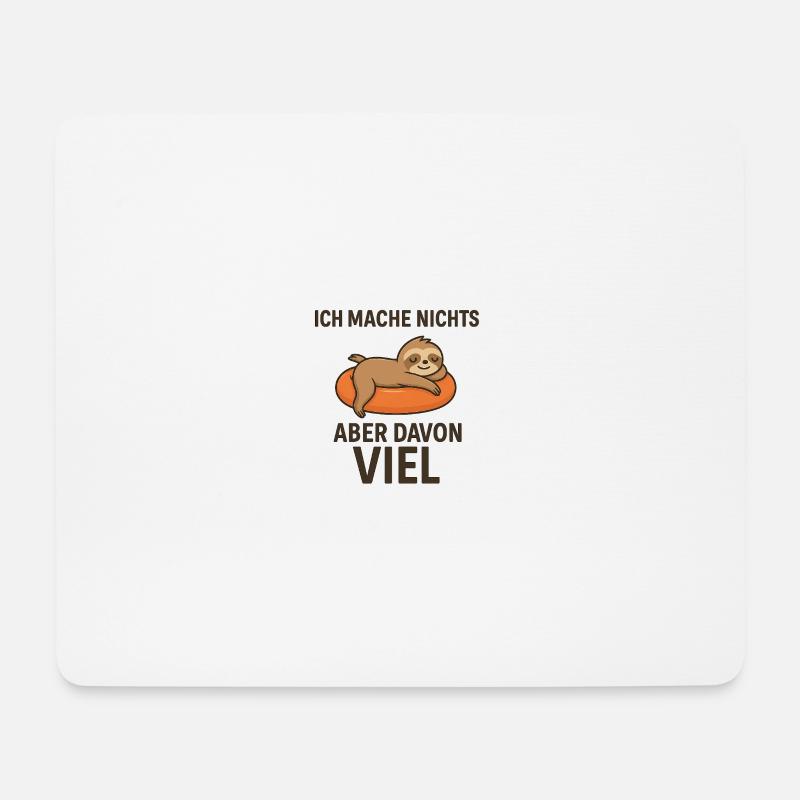 Leger schläft auf Orangenschwamm - Mousepad (Querformat) - Weiß