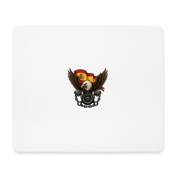 Eagle and Spanish flag in bold tattoo - Mouse Pad (horizontal) - white - Front
