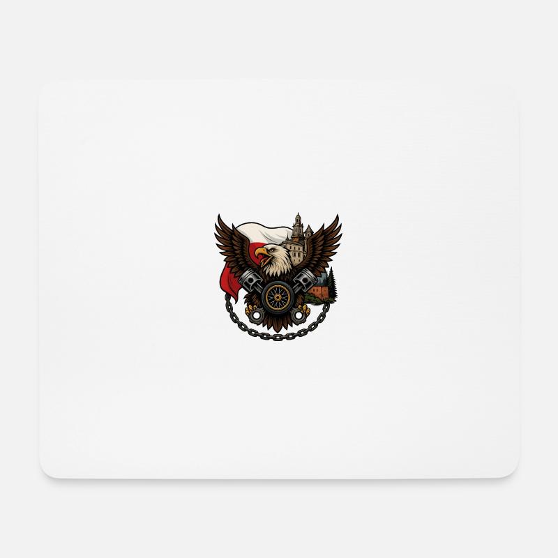 Eagle Rider – Road Freedom Spirit - Mousepad (Querformat) - Weiß