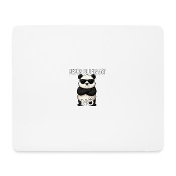 Bevor du fragst: Nö – Lustiges Panda T-Shirt - Mousepad (Querformat) - Weiß - Vorne