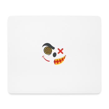 Colorful Children's Smile Mask - Mouse Pad (horizontal) - white - Front
