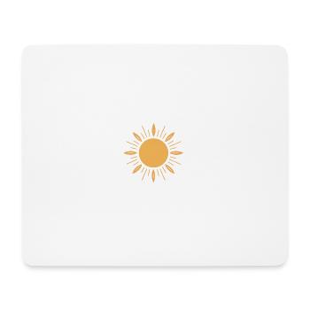 Sonnensymbol mit stilvollem Gold-Design - Mousepad (Querformat) - Weiß - Vorne