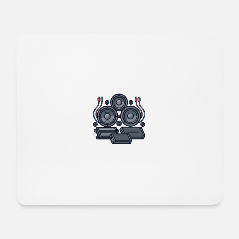 Gestaltung der Tontechnik - Mousepad (Querformat) - Weiß
