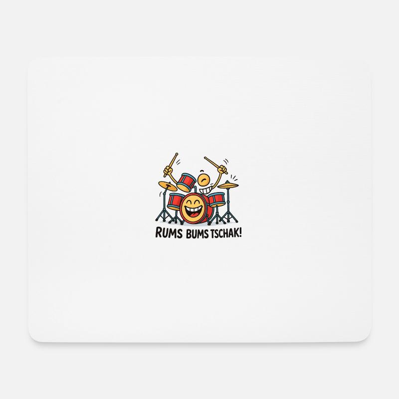 Energiegeladener Trommel-Drummer - Mousepad (Querformat) - Weiß