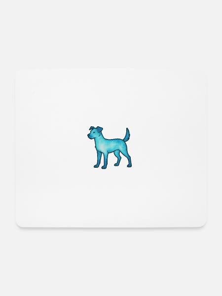 Seelentier und Wächterwesen: Terrier - Mousepad (Querformat) - Weiß
