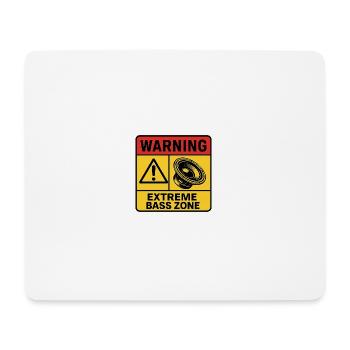 Warnung vor extremen Basszonen - Mousepad (Querformat) - Weiß - Vorne