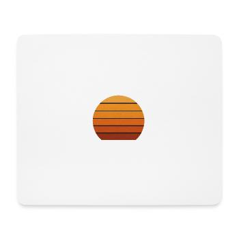 Abstrakte Sonnenuntergangs-Silhouette - Mousepad (Querformat) - Weiß - Vorne